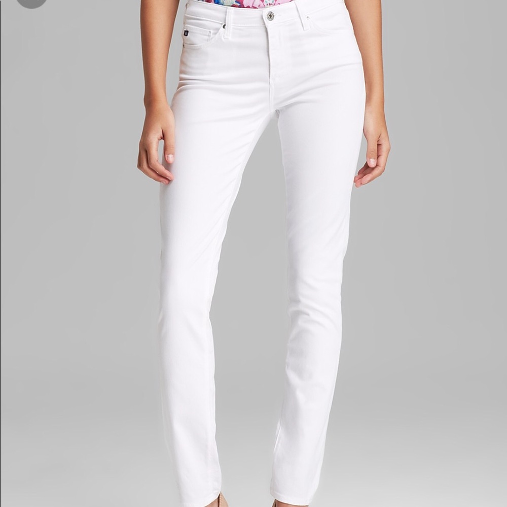 EUC AG the Prima White Mid-Rise Cigarette Jeans 28 - Picture 3 of 6